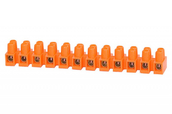 F-ELEKTRO Listwa zaciskowa 12 torowa 4 mm2 pomarańczowa F2.0180