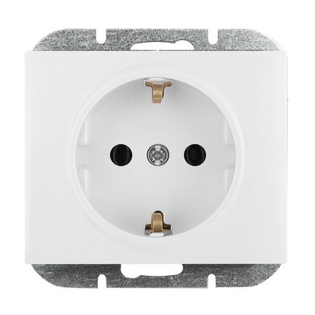 Gniazdo pojedyncze p/t 2P+Z Schuko Onyx, 16A, 250V, PT-17O, biały