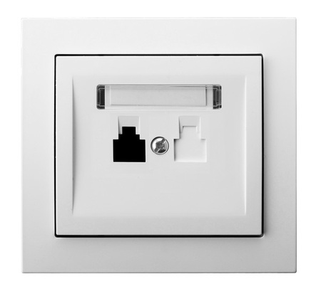 OSPEL KIER GPT-1W/00 Gniazdo telefoniczne pojedyncze biały