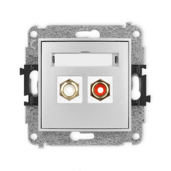 KARLIK ICON 7IGRCA-2  Gniazdo podwójne RCA (typu cinch - biały i czerwony