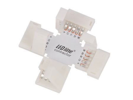 LED line® łącznik do taśm LED CLICK CONNECTOR kątowy 12 mm 5 PIN Typ + RGBW