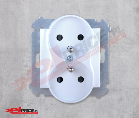 Simon 54 dgz2mz.01/11 gniazdo podwójne z bolcem