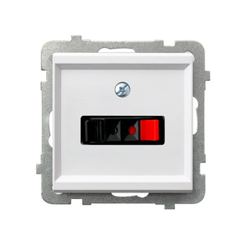 OSPEL SONATA GG-1R/m/00 Gniazdo głośnikowe pojedyncze biały