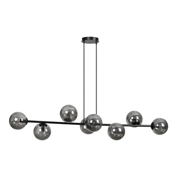 LETO lampa wisząca, moc max.8x40W, E14, czarno-grafitowa