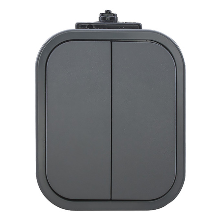 Łącznik n/t świecznikowy B2, 10A, 250V, IP54, WNT-2B2, szary