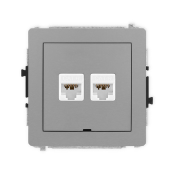 KARLIK DECO 27DGKBO-8  Gniazdo komputerowe podwójne 2xRJ45