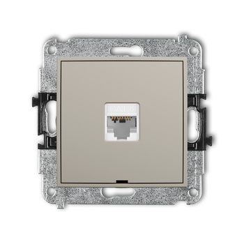 KARLIK MINI 60MGKBO-3 Mechanizm gniazda komputerowego pojedynczego 1xRJ45, kat. 6, 8-stykowy, bez pola opisowego