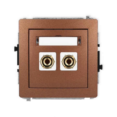 KARLIK DECO 9DGG-3 Gniazdo głośnikowe pojedyńcze (typu banan - czerwony i czarny