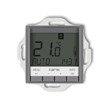 KARLIK ICON 27IRT-3.1 Mechanizm uniwersalnego elektronicznego tygodniowego regulatora temperatury (podświetlenie białe)