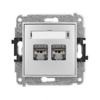 KARLIK MINI 7MGK-6  Gniazdo komputerowe podwójne 2xRJ45