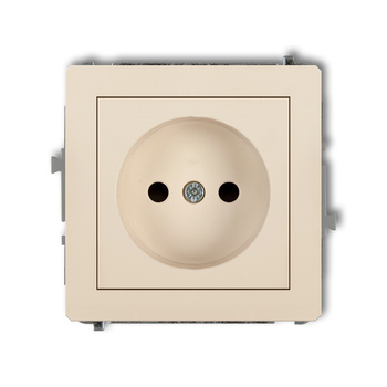 KARLIK DECO 1DGP-1p  Gniazdo pojedyńcze  bez uziemienia 2P (przesłony torów prądowych)