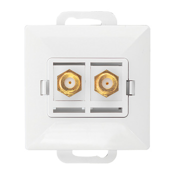 Gniazdo podw. typu F Pearl, TV/F-F/P2, biały