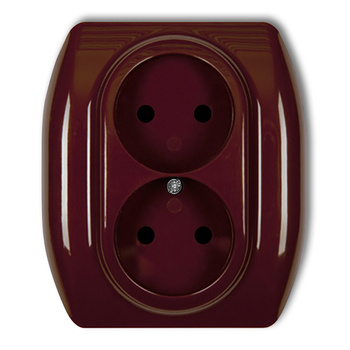 KARLIK TREND 4GP-2p  Gniazdo podwójne bez uziemienia 2x2P (przesłony torów prądowych)