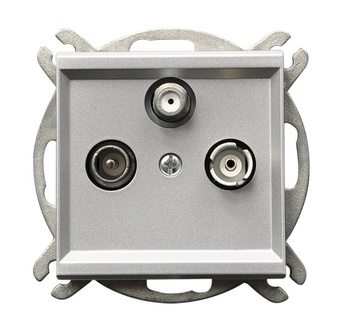 OSPEL SONATA GPA-RS/m/38 Gniazdo RTV-SAT końcowe srebro