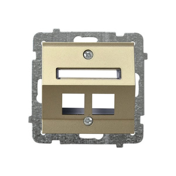 OSPEL SONATA GPK-2RS/p/39 Obudowa gniazda podwójnego typu Keystone skośna