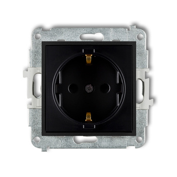 KARLIK ICON 12IGP-1sp  Gniazdo pojedyńcze  z uziemieniem SCHUKO 2P+Z (przesłony torów prądowych)