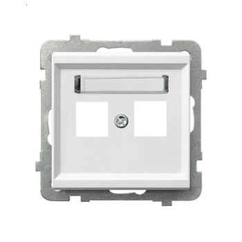 OSPEL SONATA GPK-2R/p/00 Obudowa gniazda podwójnego typu Keystone prosta