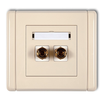 KARLIK FLEXI 1FGG-4  Gniazdo głośnikowe pojedyncze (typu banan - czerwony i czarny