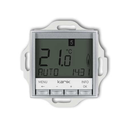 KARLIK ICON 7IRT-3.1 Mechanizm uniwersalnego elektronicznego tygodniowego regulatora temperatury (podświetlenie białe)