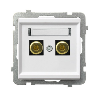 OSPEL SONATA GGN-1R/m/75 Gniazdo głośnikowe pojedyncze biały