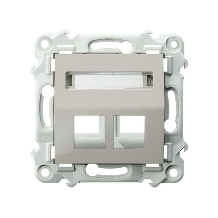 OSPEL SZAFIR GPK-2ZS/p/83 Obudowa gniazda podwójnego Keystone skośna