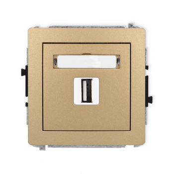 KARLIK DECO 8DGUSB-1  Gniazdo pojedyńcze  USB A-A 2.0