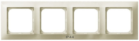 OSPEL IMPRESJA RH-4Y/27 Ramka poczwórna do łączników IP-44 ecru