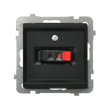 OSPEL SONATA GG-1R/m/33 Gniazdo głośnikowe pojedyncze czarny metalik