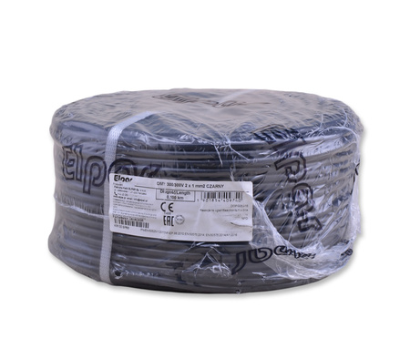 ELPAR Przewód kabel H03VV-F OMY 300/300V 2x1 mm2 czarny 5901854409740