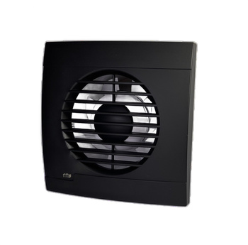 Wentylator domowy Aero RS100T+ Onyx klapka zwrotna, wyłącznik czasowy, kontrolka LED, fi 100 mm, kolor czarny