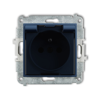 KARLIK ICON 64IGPB-1zdp Mechanizm gniazda bryzgoszczelnego z uziemieniem 2P+Z (klapka dymna, przesłony torów prądowych)