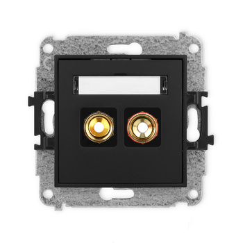 KARLIK ICON 12IGG-4  Gniazdo głośnikowe pojedyńcze (typu banan - czerwony i czarny