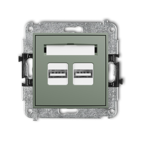 KARLIK MINI 61MCUSB-6 Mechanizm ładowarki USB podwójnej 2xUSB A, 15,5W max., 5V, 3.1A
