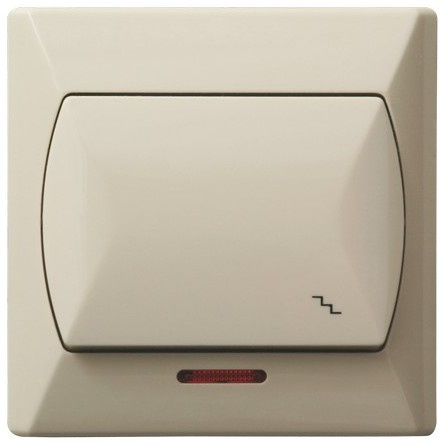 OSPEL AKCENT ŁP-3AS/01 Łącznik schodowy z podświetleniem beż