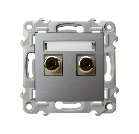 OSPEL SZAFIR GGN-1Z/m/70 Gniazdo głośnikowe pojedyncze szary