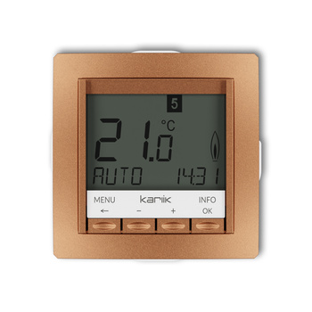 KARLIK DECO 8DRT-3.1 Mechanizm uniwersalnego elektronicznego tygodniowego regulatora temperatury (podświetlenie białe)