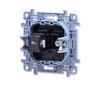 Kontakt Simon 10 casfrj445.01/49 Gniazdo antenowe typu f + komputerowe typ rj45 kat. 5