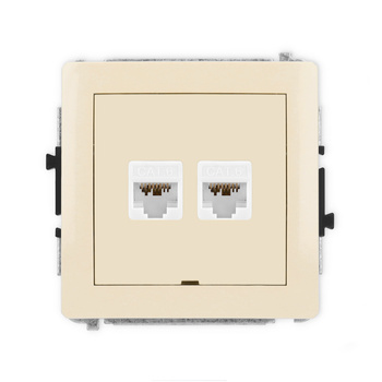 KARLIK DECO 1DGKBO-8  Gniazdo komputerowe podwójne 2xRJ45
