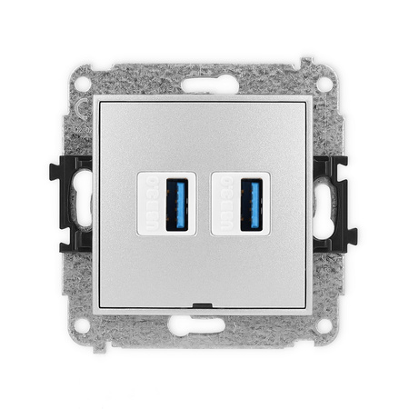 KARLIK MINI 7MGUSBBO-6  Gniazdo podwójne 2xUSB A-A 3.0