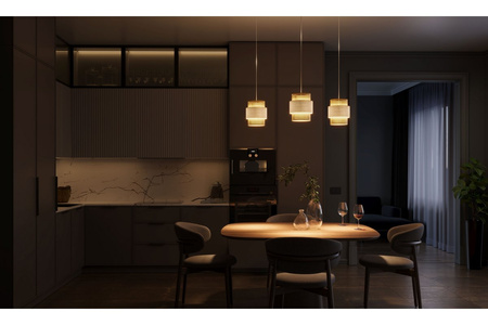 OS-ABRA2-05-DEC Oprawa sufitowa ABRA, 6151, AC220-240V, 50/60Hz, 3*E27, max. 40W, śr. 20 cm, kremowy