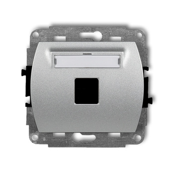 KARLIK TREND 7GM-1P  Gniazdo multimedialne pojedynczego bez modułu (standard Keystone)