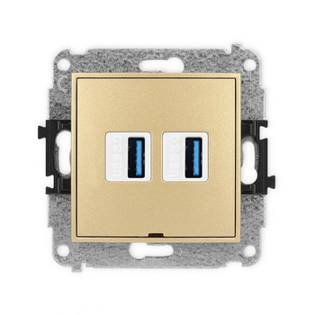 KARLIK MINI 29MGUSBBO-6  Gniazdo podwójne 2xUSB A-A 3.0