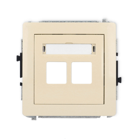 KARLIK DECO 1DGM-2P Gniazdo multimedialne podwójnego bez modułu (standard Keystone)