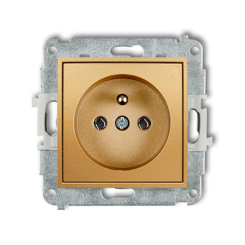 KARLIK ICON 29IGP-1z  Gniazdo pojedyńcze  z uziemieniem 2P+Z (bez przesłon torów prądowych)