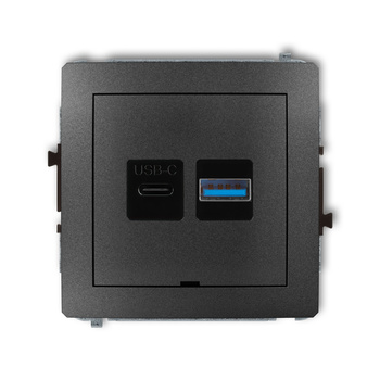 KARLIK DECO 11DCUSBBO-8  Ładowarka USB podwójna  USB C + USB A