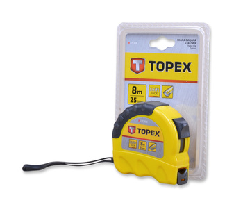 Topex c308 miara zwijana stalowa 8m x 25mm
