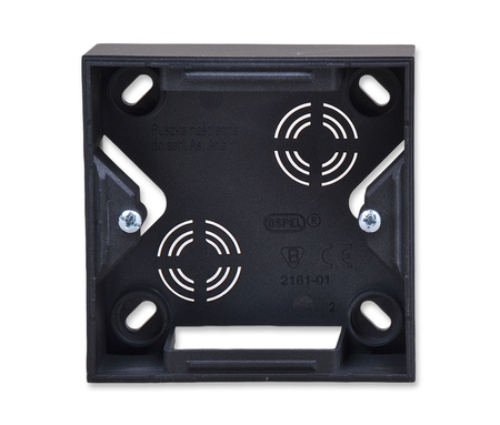 OSPEL AS PNP-1G/33 Puszka naścienna pojedyncza czarny metalik