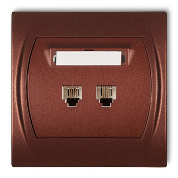 KARLIK LOGO 9LGT-2  Gniazdo telefoniczne podwójne 2xRJ11