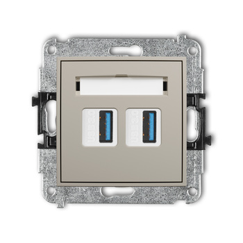 KARLIK MINI 60MGUSB-6 Mechanizm gniazda podwójnego 2xUSB A-A 3.0