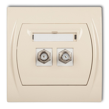 KARLIK LOGO 1LGF-2  Gniazdo antenowe podwójne typu F (SAT)